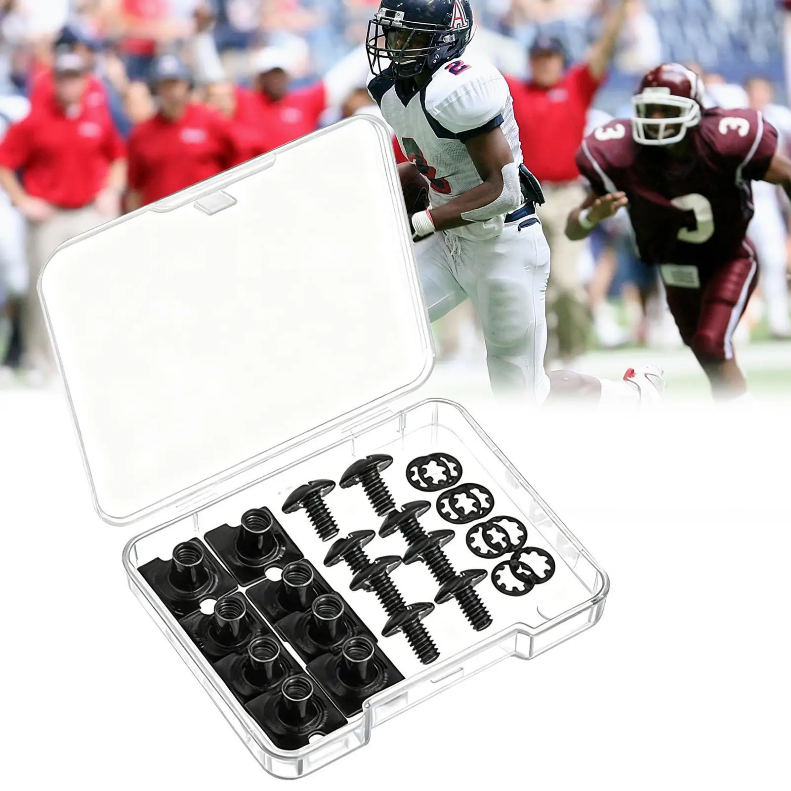 Football Back Plate Screws Sports Gear Screws Hardware Soccer Backplate Parts For Battle Practice Training Match Gym Court