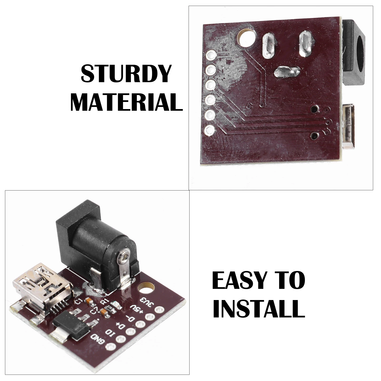 

5V USB Power Supply Module Durable Mini Overload Protection Easy Install Replace Old Modules Low