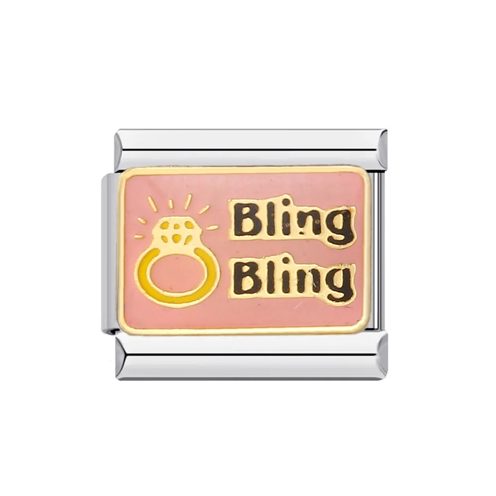 Gems Y2k The Queen Princess Girls Italian Charms Bracelet Link Jewelry Making DIY Girlfriend Wife Gift