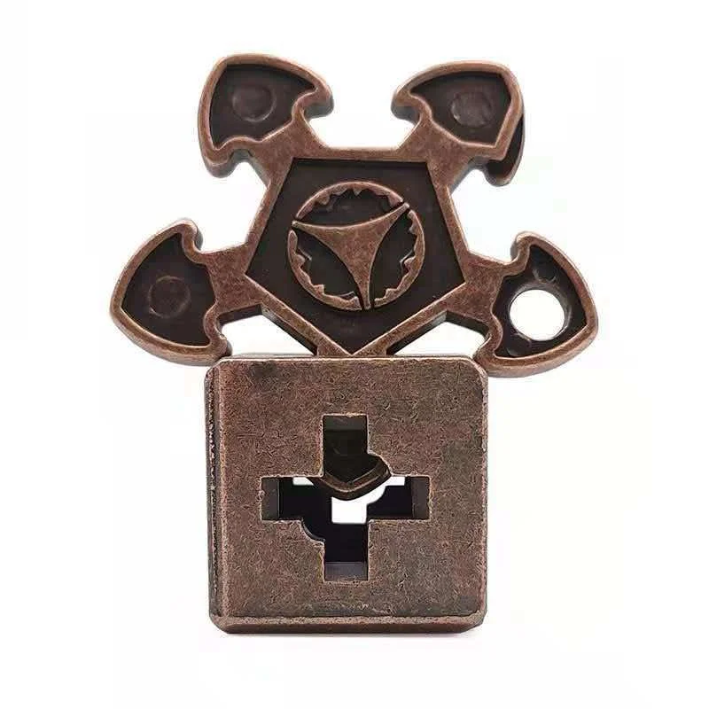 Magic IQ Cast Gear Brain Teaser Disentanglement Metal Puzzles Adults & Kids Fidget Toys For Focus Stress Relief Calming Down