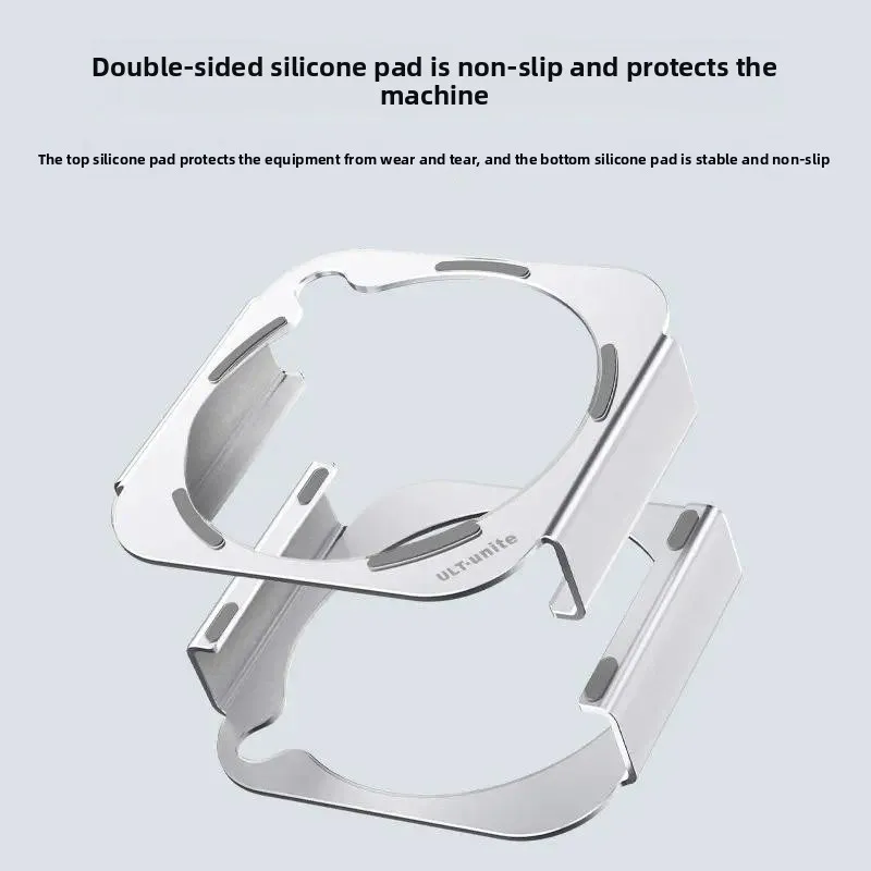 Custom Alloy Desktop Riser Stand Base for Apple Mac mini M4 M4 Pro, Ventilated Bottom Anti-Slip Support, ULT-unite Third-Party