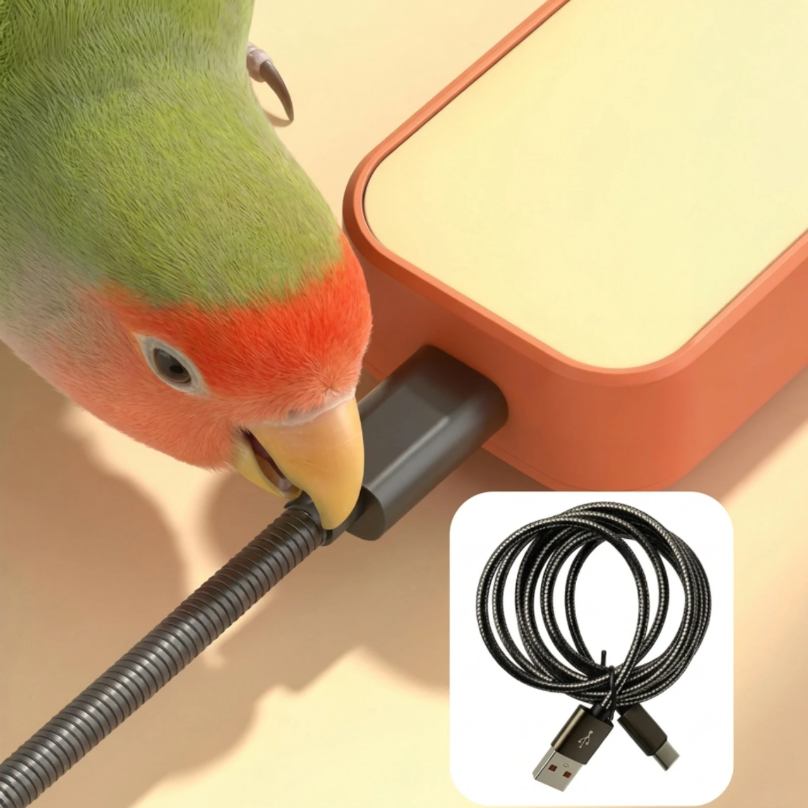 Bird Heat Panel Low-Voltage Constant-Temperature Heating Board Heating Board with Bite-proofResistant Cable Narrow for Parrots
