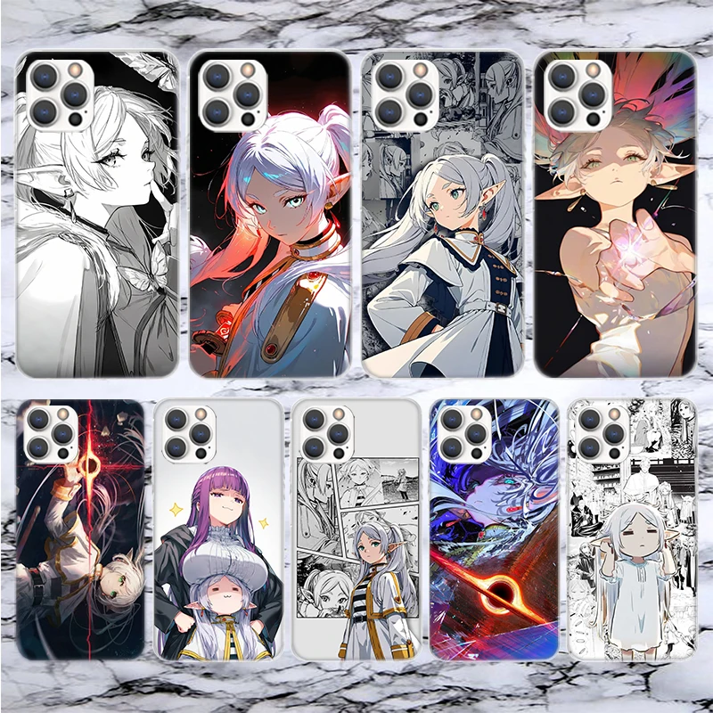Funda de Teléfono Suave con Diseño de Frieren: Más Allá del Final del Viaje para iPhone 17 Air 16 16E 15 14 Plus 13 Mini 12 11 Pro Max X XR XS 7 8 + SE 2020 Patt