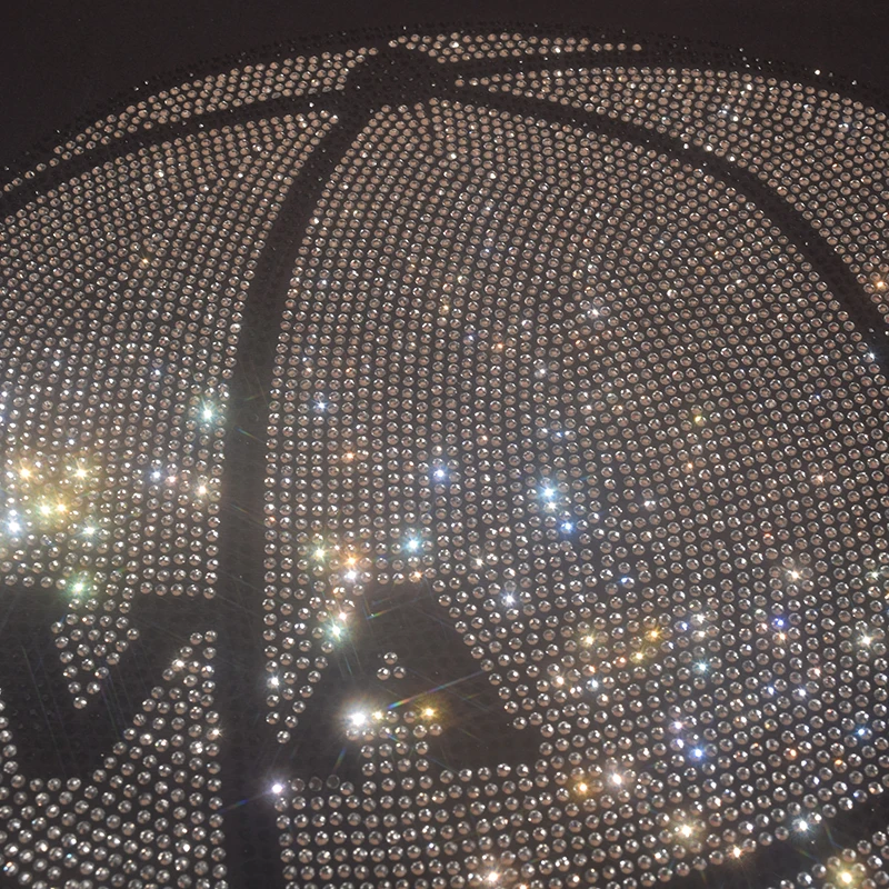 Men's casual summer T-shirt, Rhinestone baseball cap design, shiny fashion