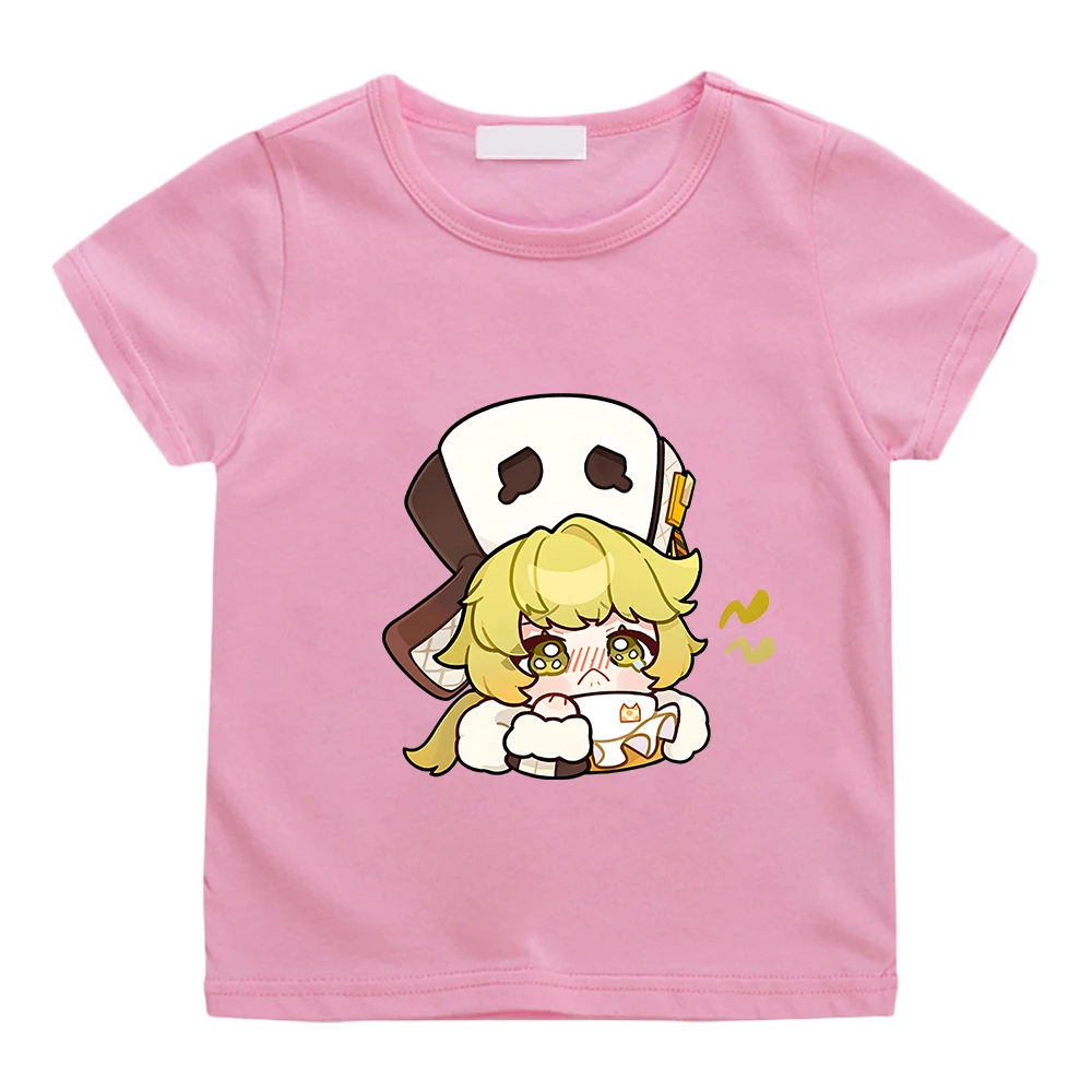 Honkai Star Rail Hookt-Shirt Jungen und Mädchen Spiel Cartoon T-Shirt Baumwolle hochwertige Sommer T-Shirts lässige O-Neck Tops