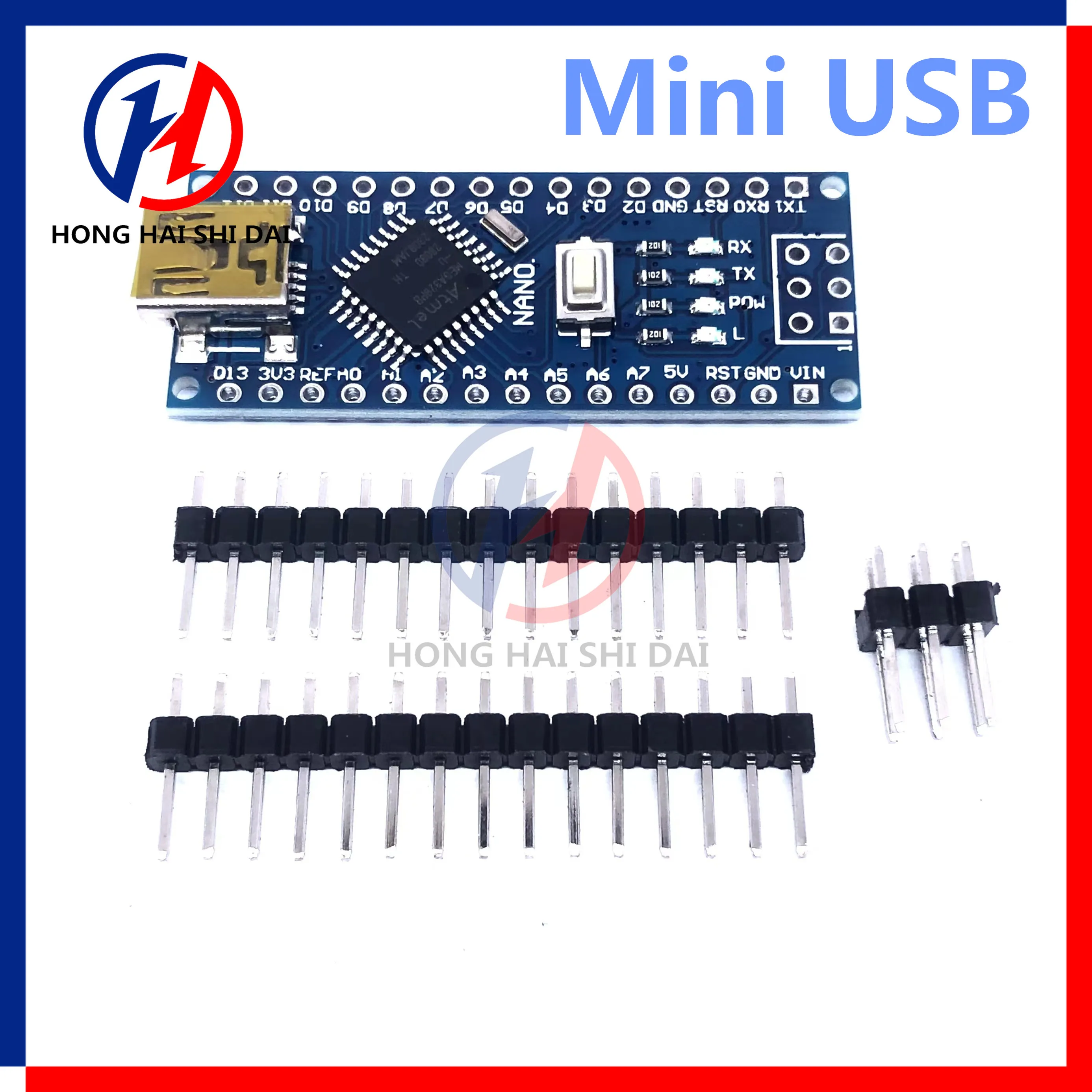 Nano controlador USB tipo C con gestor de arranque, Compatible con Nano 3,0, CH340, controlador USB, IC Original, ATMEGA328P, 16Mhz