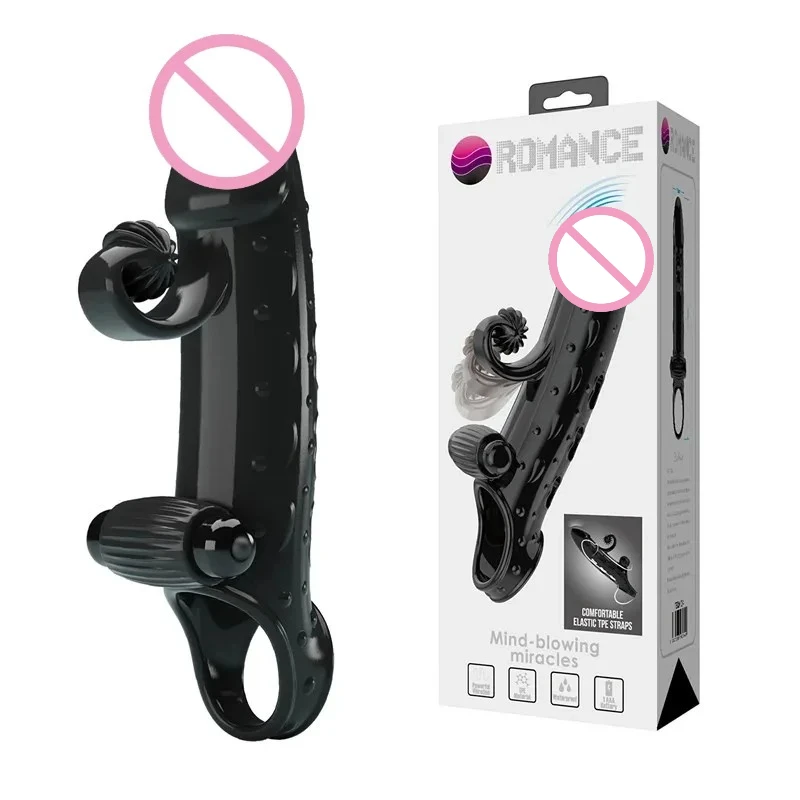 Vibration Men Wear Penis Cover To Increase Friction Sex Toys Accessories Accessoire Sexeul Couple view 2
