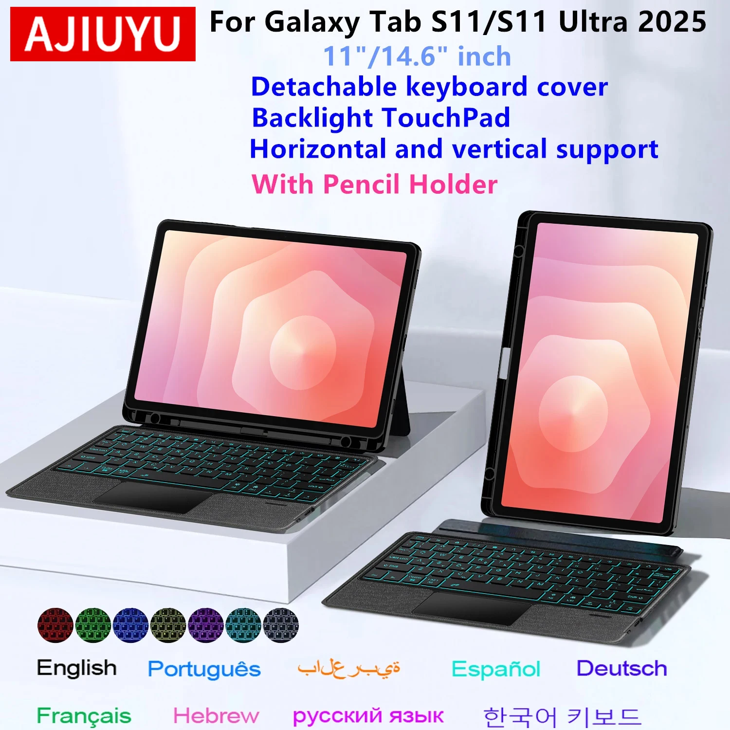 TouchPad Keyboard Case For Samsung Galaxy Tab S11 11'' SM-X730 X736B Tab S11 11