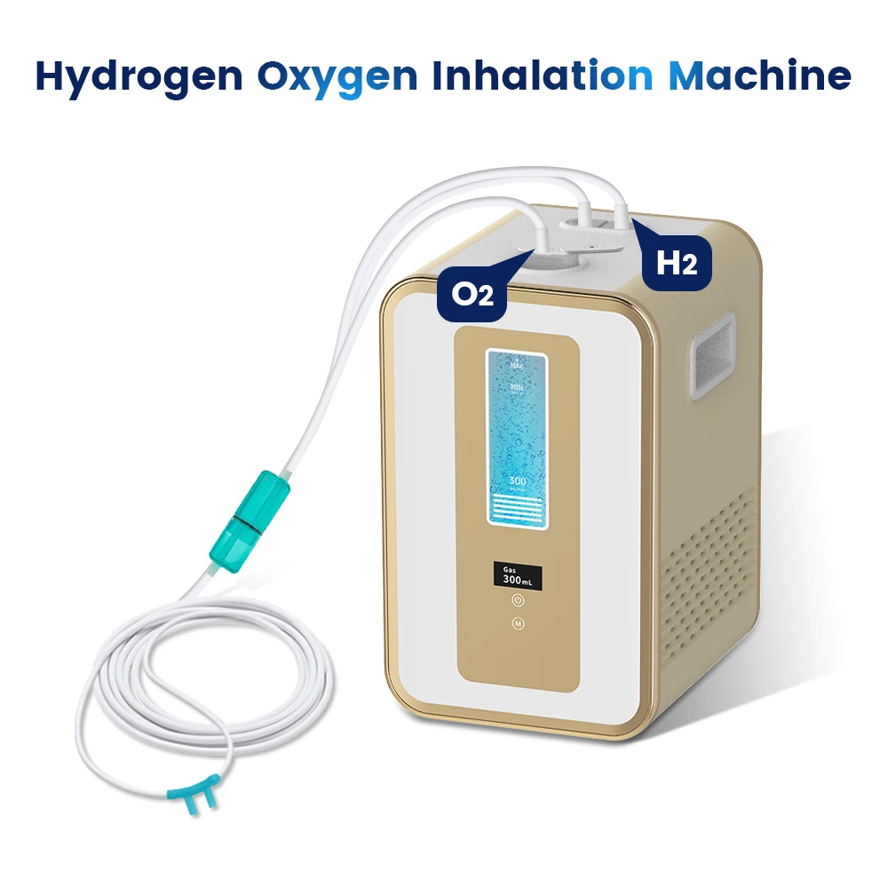 Double Use Hydrogen Oxygen Inhalation Machine Generator 300ml Brown Gas Generator Pem H2 Inhaler Device Hydrogen Therapy Machine