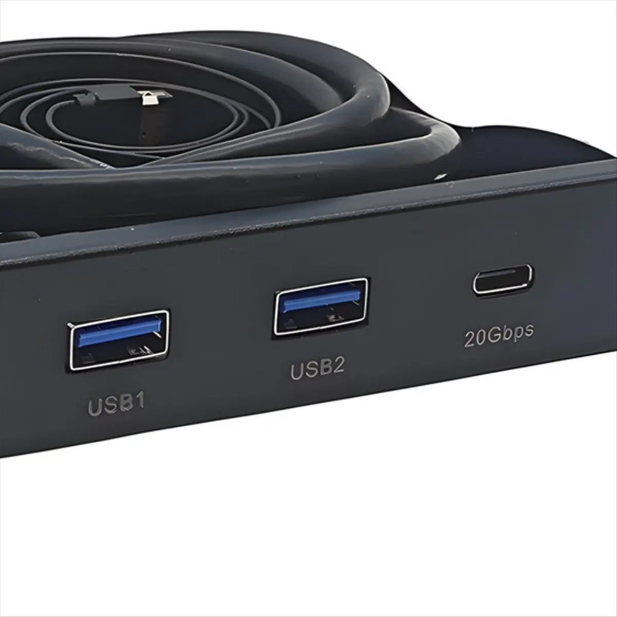 AC739★♠◐3.5 Inch Desktop Floppy Bay Front Panel with 2 X USB 3.0 Type-A & 20Gbps Type-C Connector for PC Computer Case