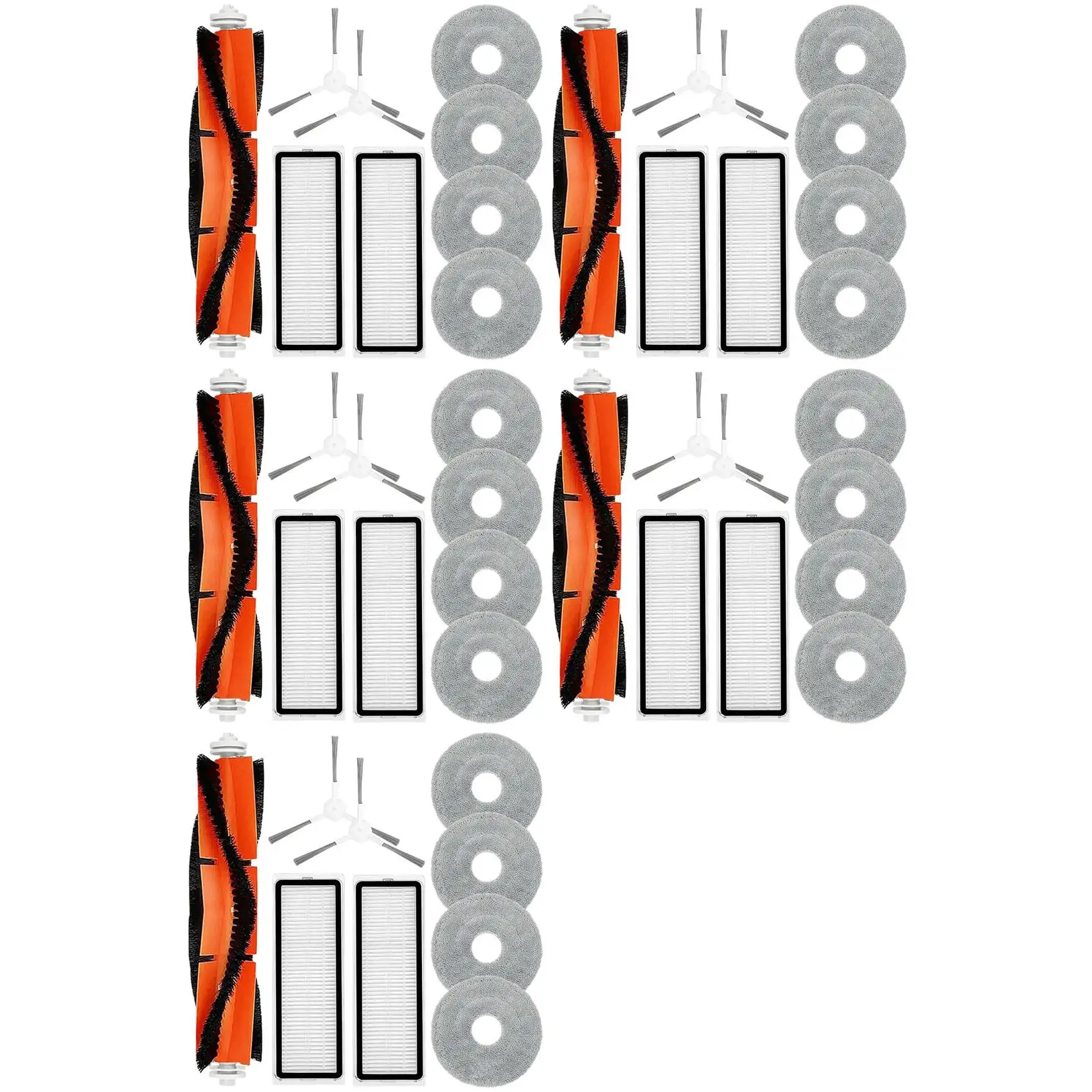 

5 Set For S20 Plus S20+ Robot Vacuum Cleaner Main Side Brush Hepa Filter Mop Cloth Replacement Parts Accessories-AT36