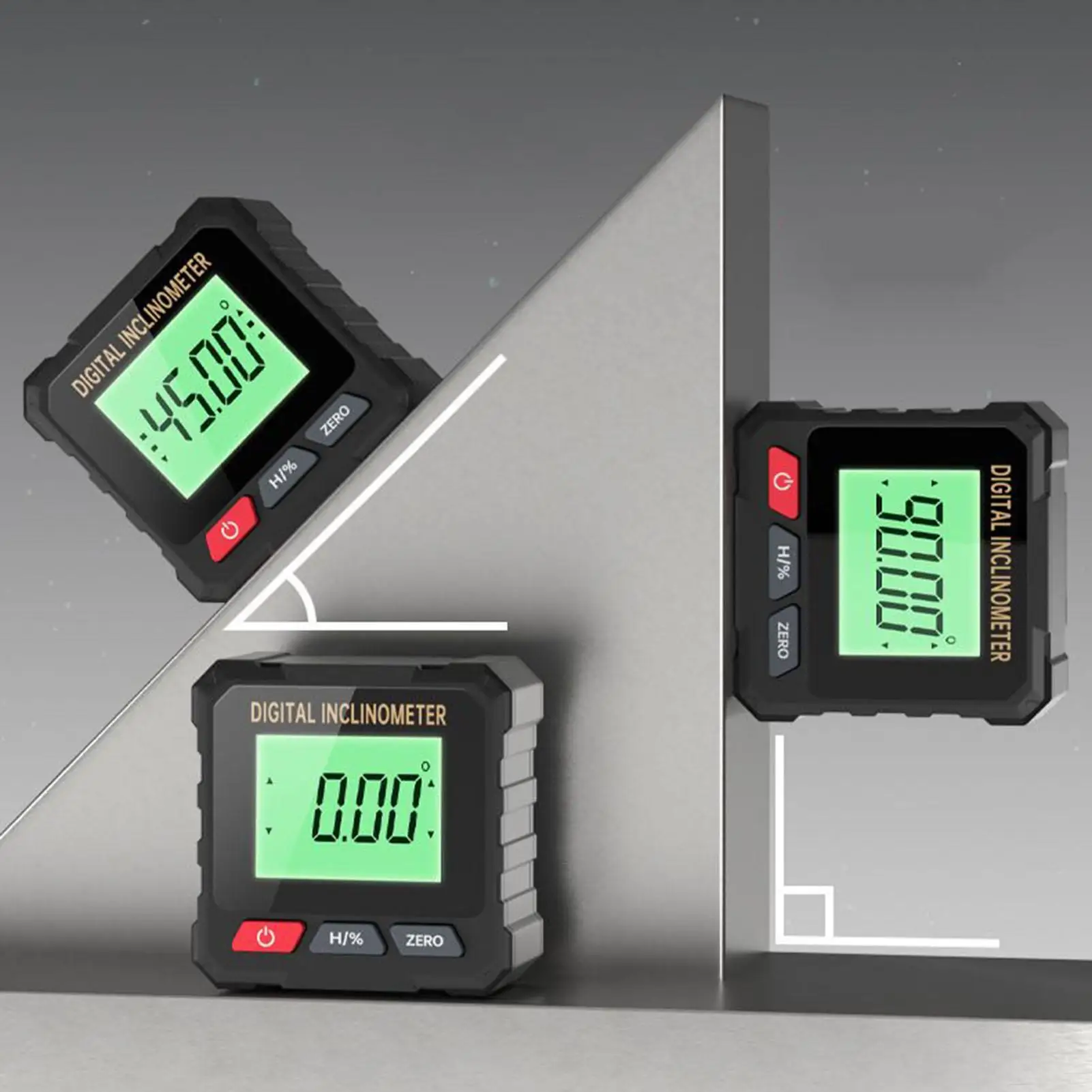 Digital Angle Finder 4-Side Magnetic Level Box With Backlight Magnetic Angle Gauge For Woodworking Golf Home Renovation Door