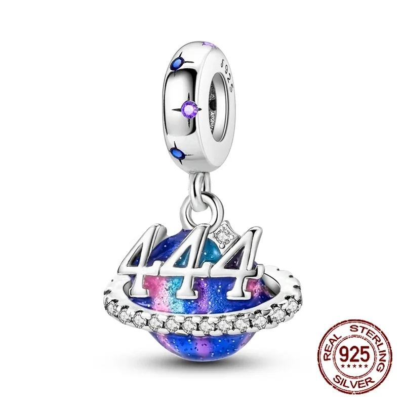 2023 New 925 Sterling Silver Blue astronaut planet Ocean Dolphin Charm Bead Fit Bracelet Women Jewelry DIY Gift