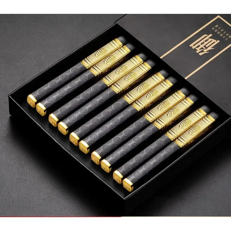 

Alloy Chopsticks for Household, Top Blessing, 10PCs, New