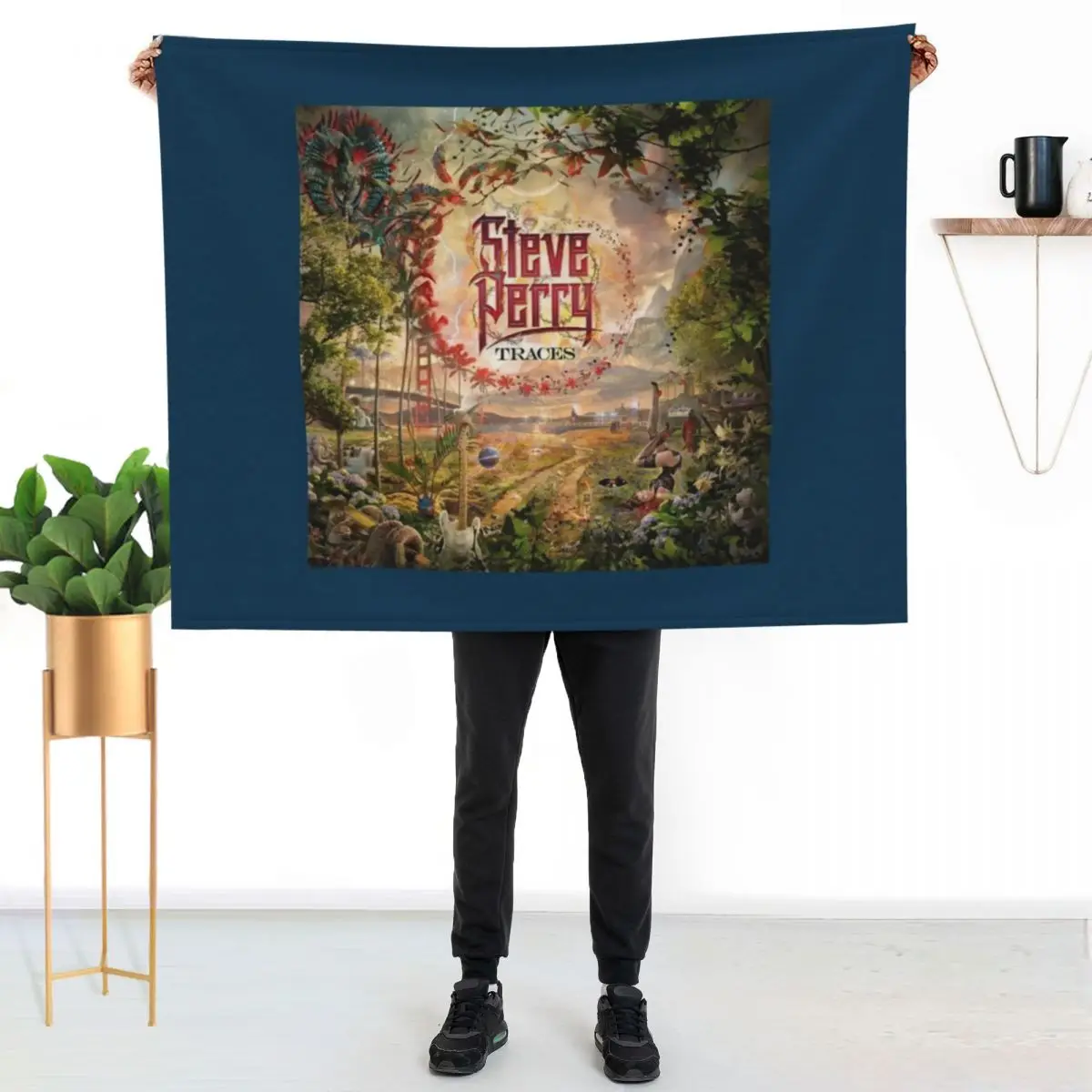 Mens Steve Perry Soft Fit Throw Blanket Soft christmas decoration Cute Plaid Bed linens Custom Designers Blankets