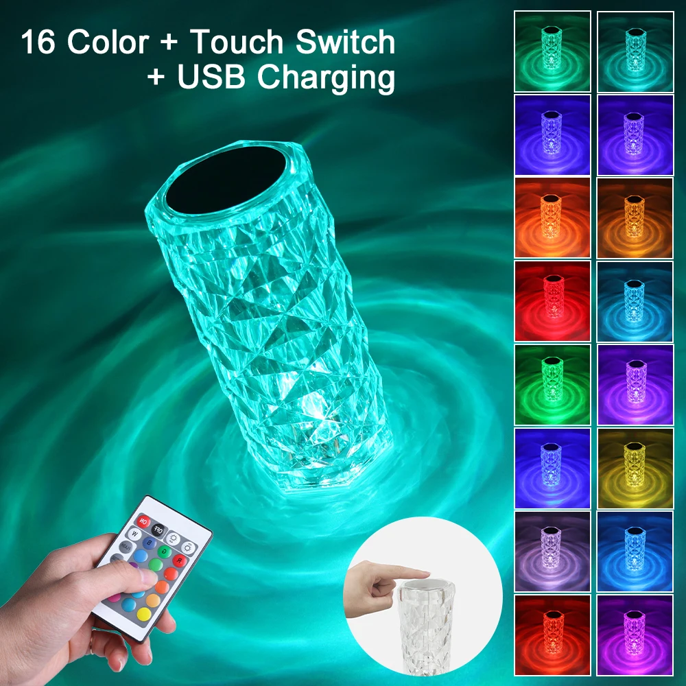 Touch switch Colorful Night Lights remote control LED Night Lights 16 Colors RGBW/RGBCCT or 3 Colors CCT Atmosphere desk lamp