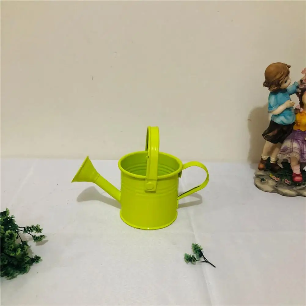 Cute Watering Can Lightweight Galvanized Iron Flower Planting Pot Watering Can Candy Color Mini Watering Can Photography Props