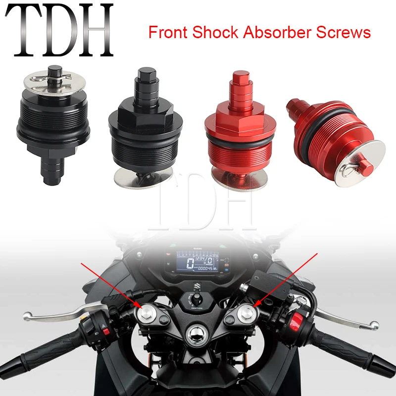 Motorcycle Front Bolts Shock Absorber Preload For Suzuki GW250 12-21 DL250 18-21 GSX250R 18-23 Adjusters Screw Fork Cover Cap