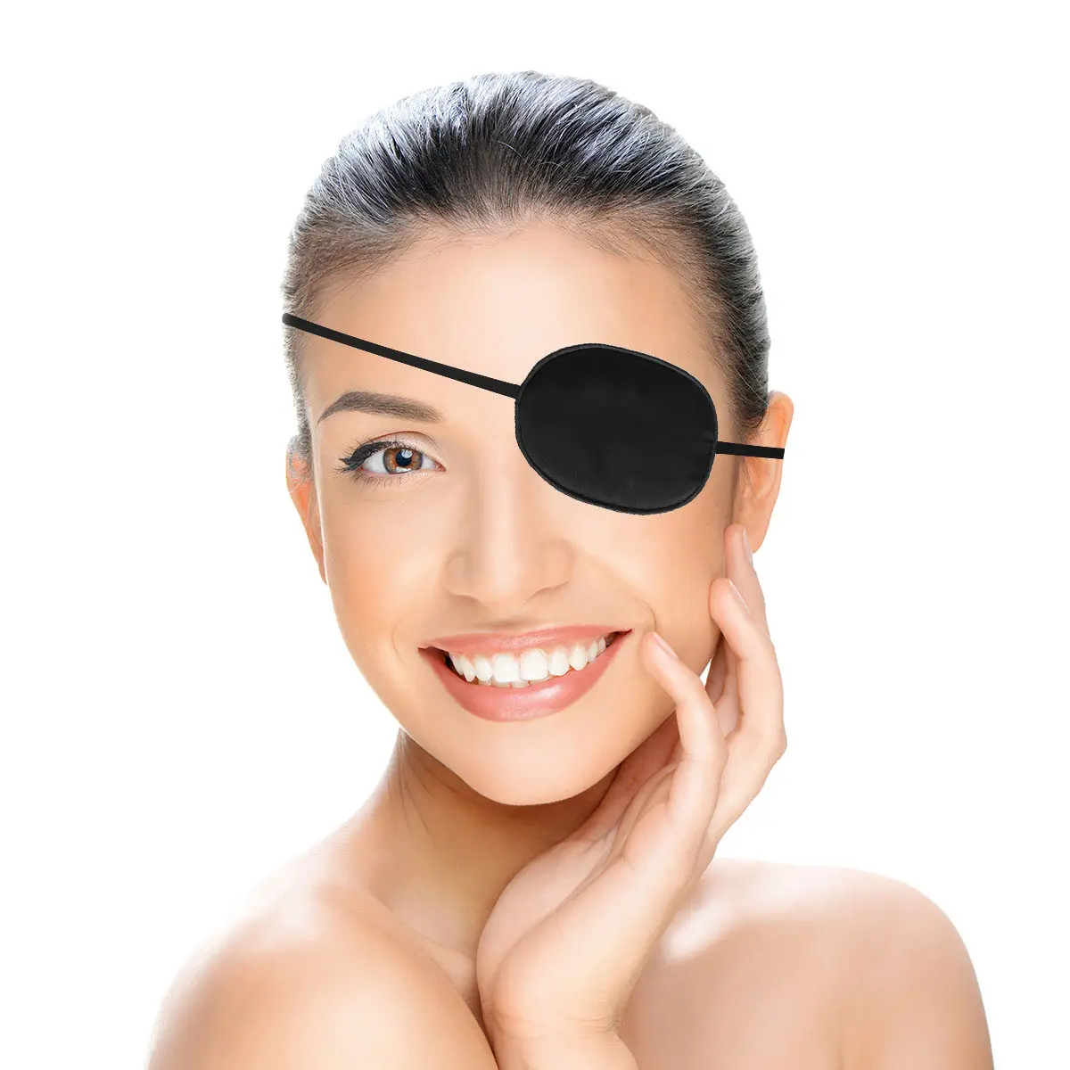 

Adjustable Silk Eye Patch Premium Silk Elastic Strap Comfortable Single Eye Mask for Amblyopia Lazy Strabismus Training