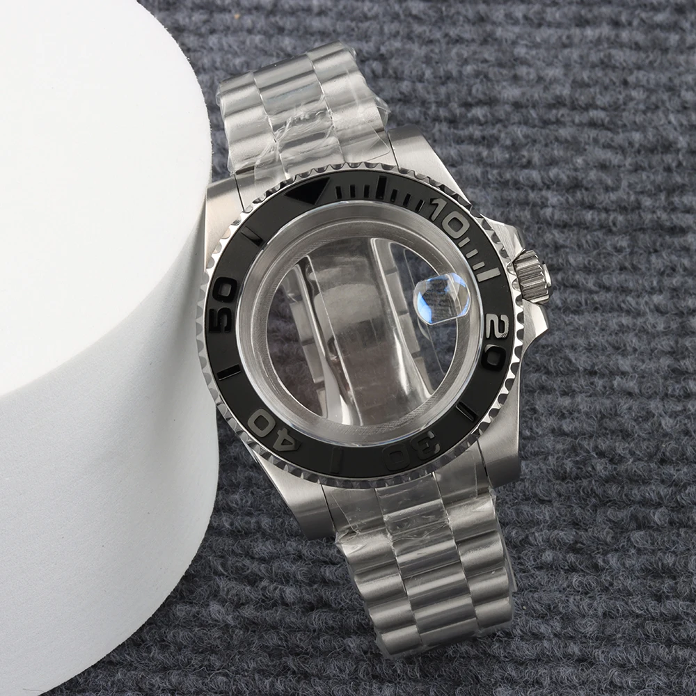 Stainless Steel 40mm Case NH35 Watch Accessories For Yacht-Master Watch Case For NH35 NH34 NH36 NH38 Movement 28.5mm Dial