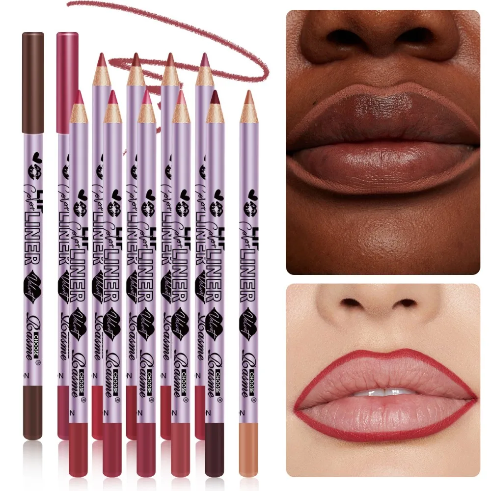 Set lucidalabbra idratante eyeliner opaco per definire le tue labbra con precisione, adatto a vari stili di trucco