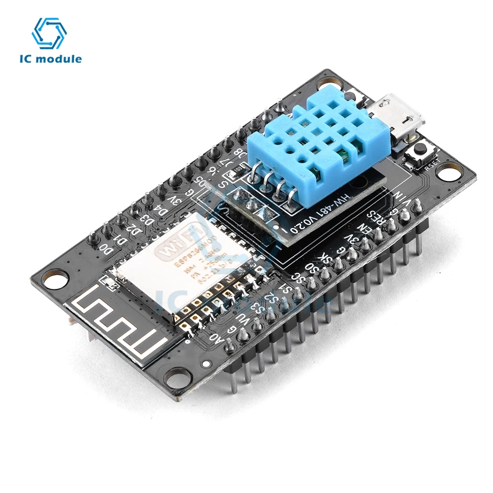 ESP-12F ESP8266 Nodemcu Development Board Module CH340 Onboard Integrated DHT11 Temperature And Humidity Sensor