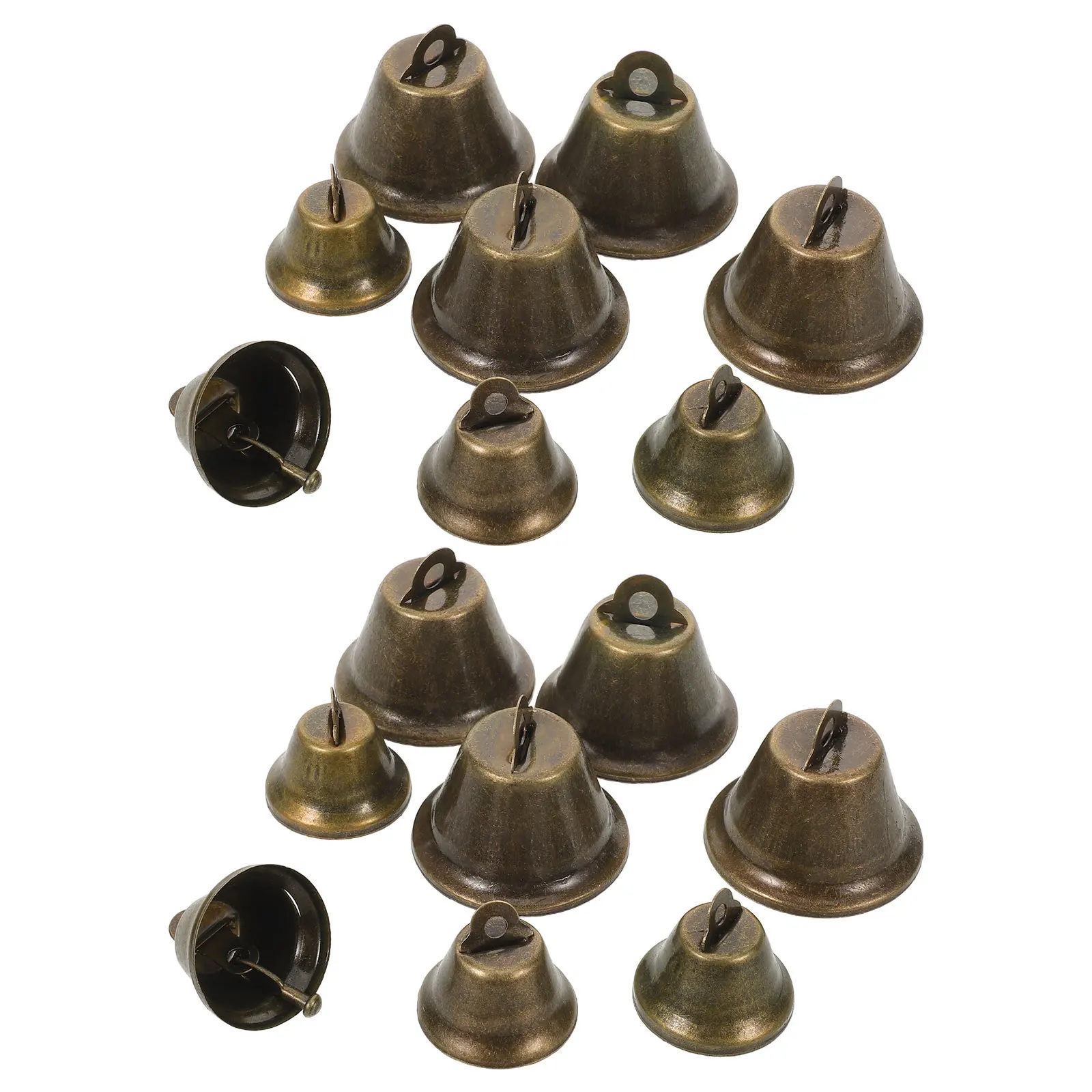20개 브론즈 미니 벨 빈티지 스타일 DIY 공예품용 벨 크리스마스 트리 장식 풍경종