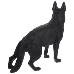 Shepherd Miniature Animal Figurine German Shepherd Puppy Realistic Domesticated Animal Replica Hand Painted Standing Dogs Model