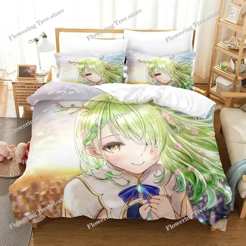 Anime Ceres Fauna Ch. hololive-EN Bedding Set Duvet Cover Bed Set Quilt Cover Pillowcase Comforter king Queen Size Boys Adult