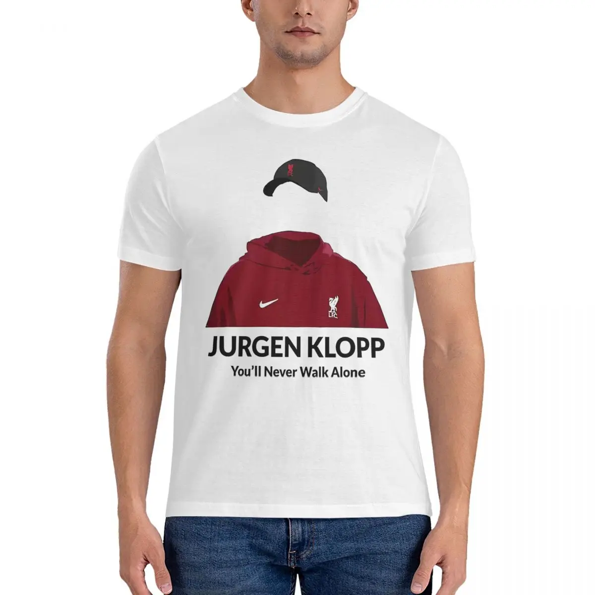 

Silhouette T Shirts Men 100% Cotton Novelty T-Shirt Round Collar Jurgen Klopp Tees Short Sleeve Clothes Gift Idea