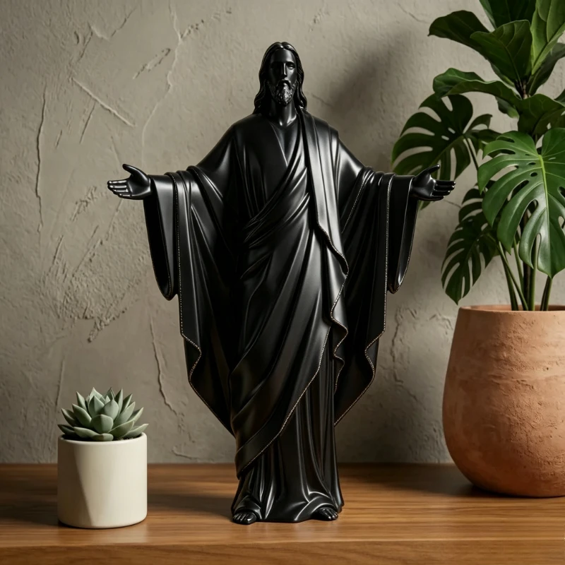 Figura de Jesús en relieve 3D, decoración para el hogar o la oficina, regalo espiritual de colección para colocar sobre una mesa.
