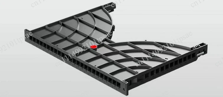 24-Port 1U Metal Cable Management Panel, Rack Mount Side Channel Wire Organizer for Network Switch Server