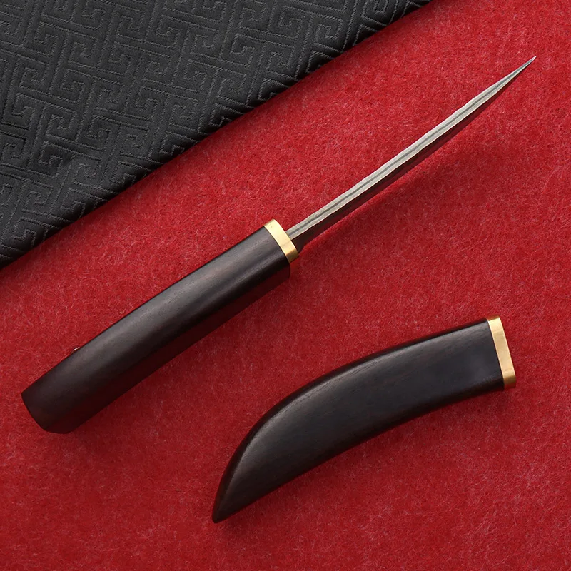 Damascus steel knife kitchen boning knife high hardness Japanese utility knife outdoor portable small machete gift box