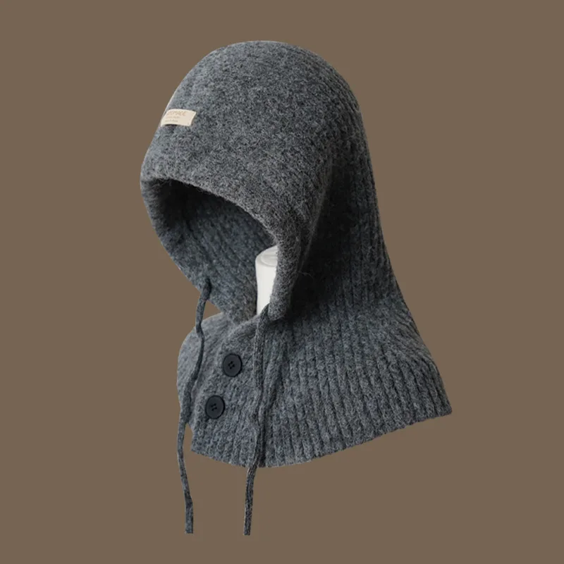 HKSH Autumn Winter New Men Tide Punk Hat Scarf Combo Women Warm Knitted Pullover Trendy Chic Ins Fashion Streetwear Vibe HK17744