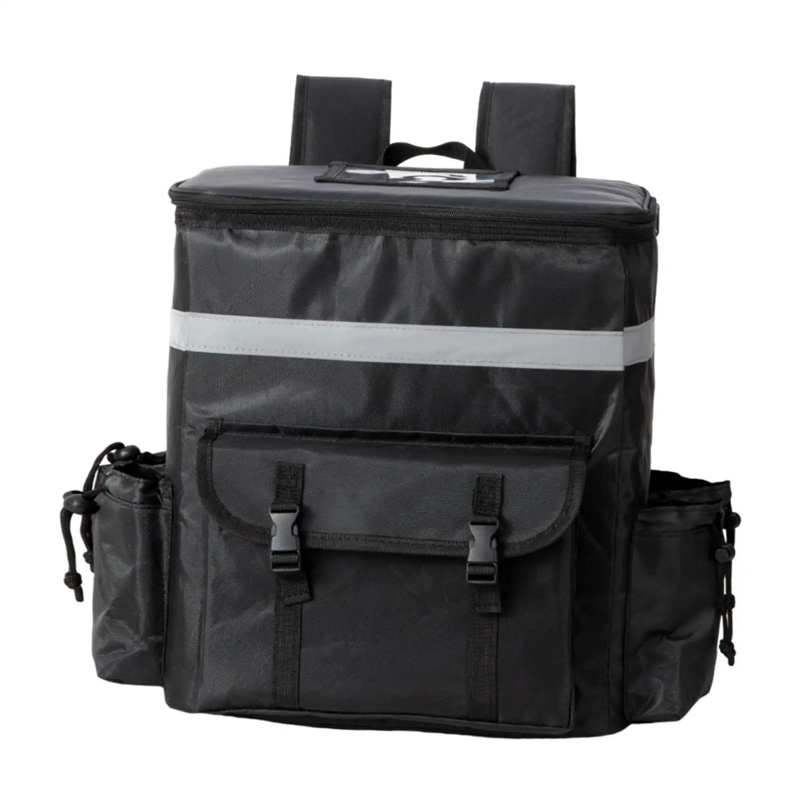 Cool Bag for Meal Insulated Food Bag Waterproof Delivery Backpack with Drink Holder for Outdoor Food Service