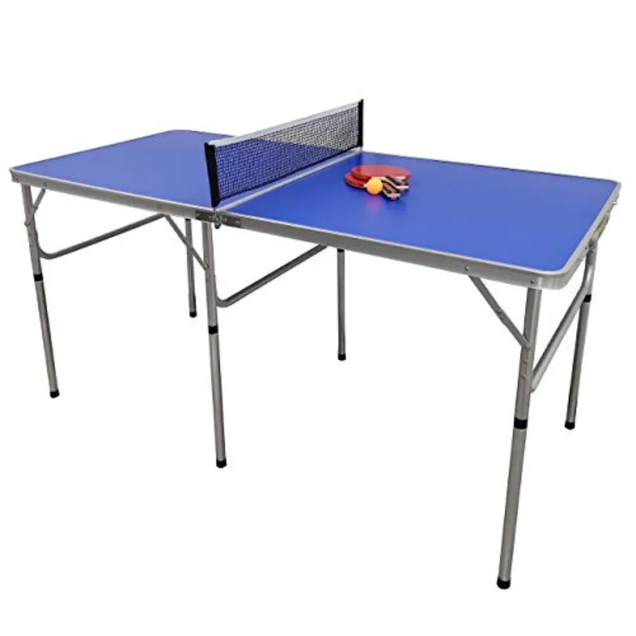 

5 Ft. Folding Table Tennis Ping Pong Table Set with Paddles and Balls Blue