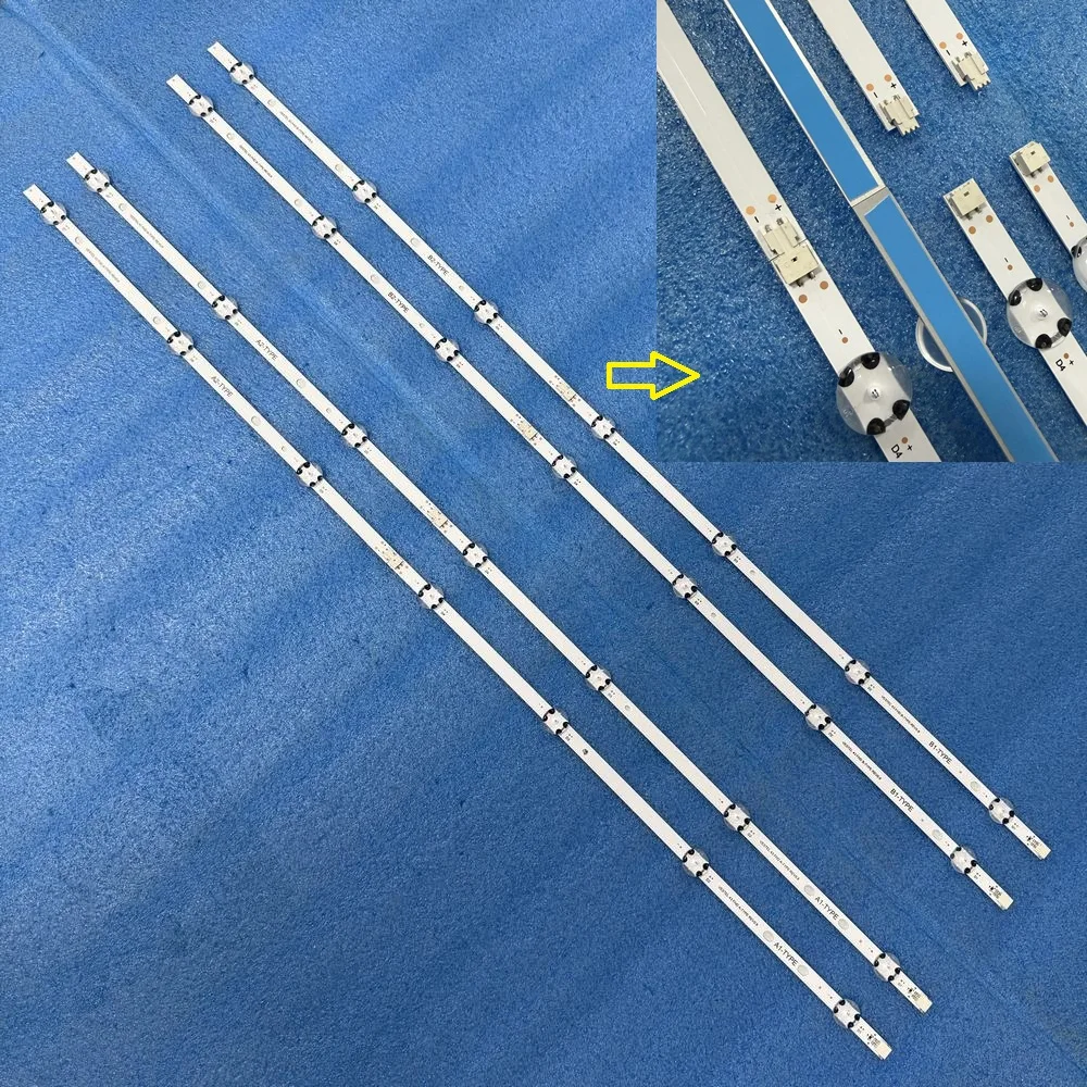 

4 шт./компл. светодиодная лента с подсветкой, 7 светодиодов для Toshiba 43L3754DB 43L3733DG VES430UNDL-2D-N12