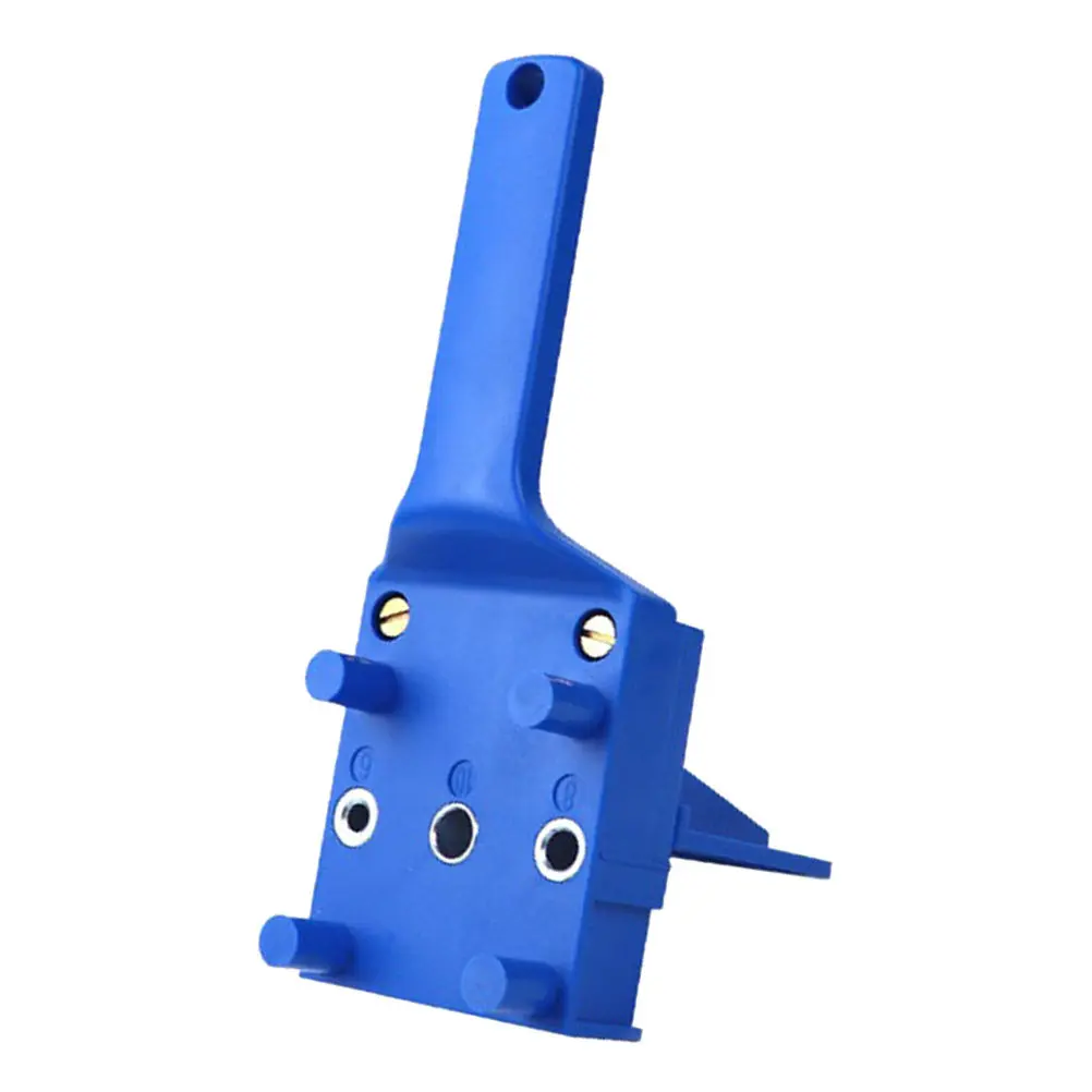 Handheld Woodworking Hole Positioner ABS Material Precision Drill Locator for Carpentry Projects Accurate Hole Alignment Blue