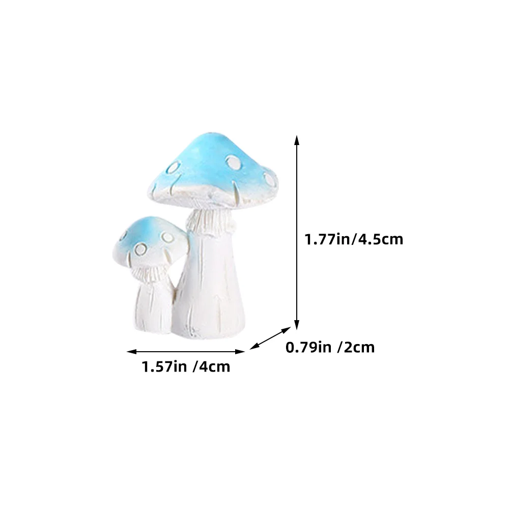 3 قطعة الفطر الصغير الراتنج الساحر المشهد الصغير ديكور حديقة صغيرة الحلي الفطر الحلي الراتنج الفطر الديكور #6