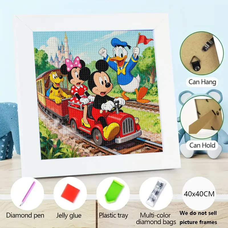 

1 шт. 5D DIY полный дрель набор для алмазной живописи, с классическими персонажами Диснея Микки Маус, Минни Маус, Плутон и Дональд Да