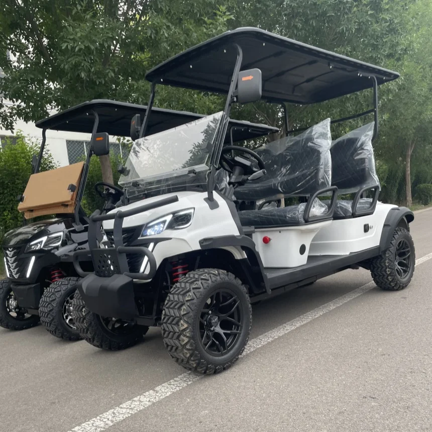 Off-Road Electric Golf Cart 2+2 Seater Lead-Acid Battery And Lithium Battery Optional Powered Golf Cart Scenic Sightseeing Car