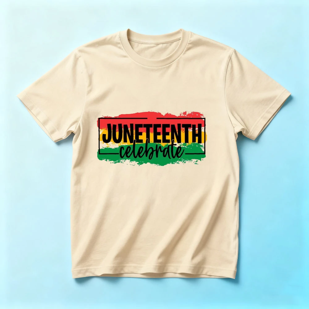 Juneteenth Celebrate Women T-Shirt Jundeenin Tops Fashion Art Aesthetic Font Tees Short Sleeve Clothes Casual Tops
