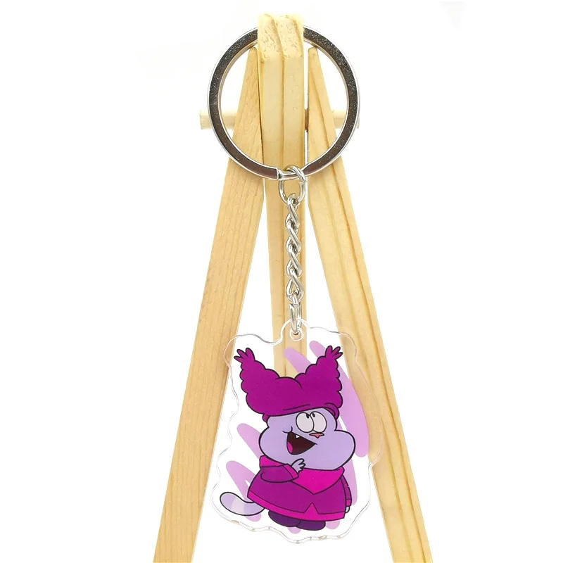 Chowder Cute Acrylic Keychain Cartoon Key Ring for Women's Backpacks Bags Car Jewelry Best Gift Id Badge Holder Gifts image 3