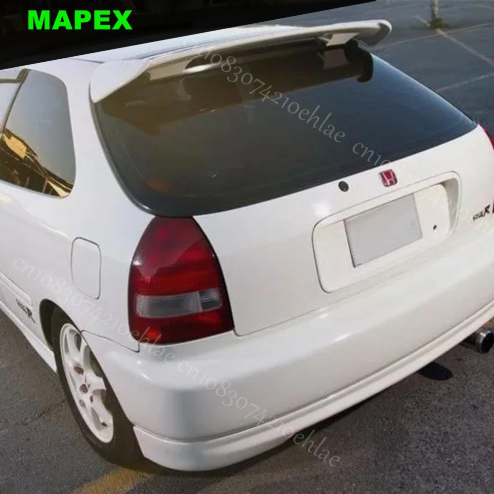 Rear Roof Spoiler Wing Black Painted For Honda Civic 96-00 Hatchback JDM R Style