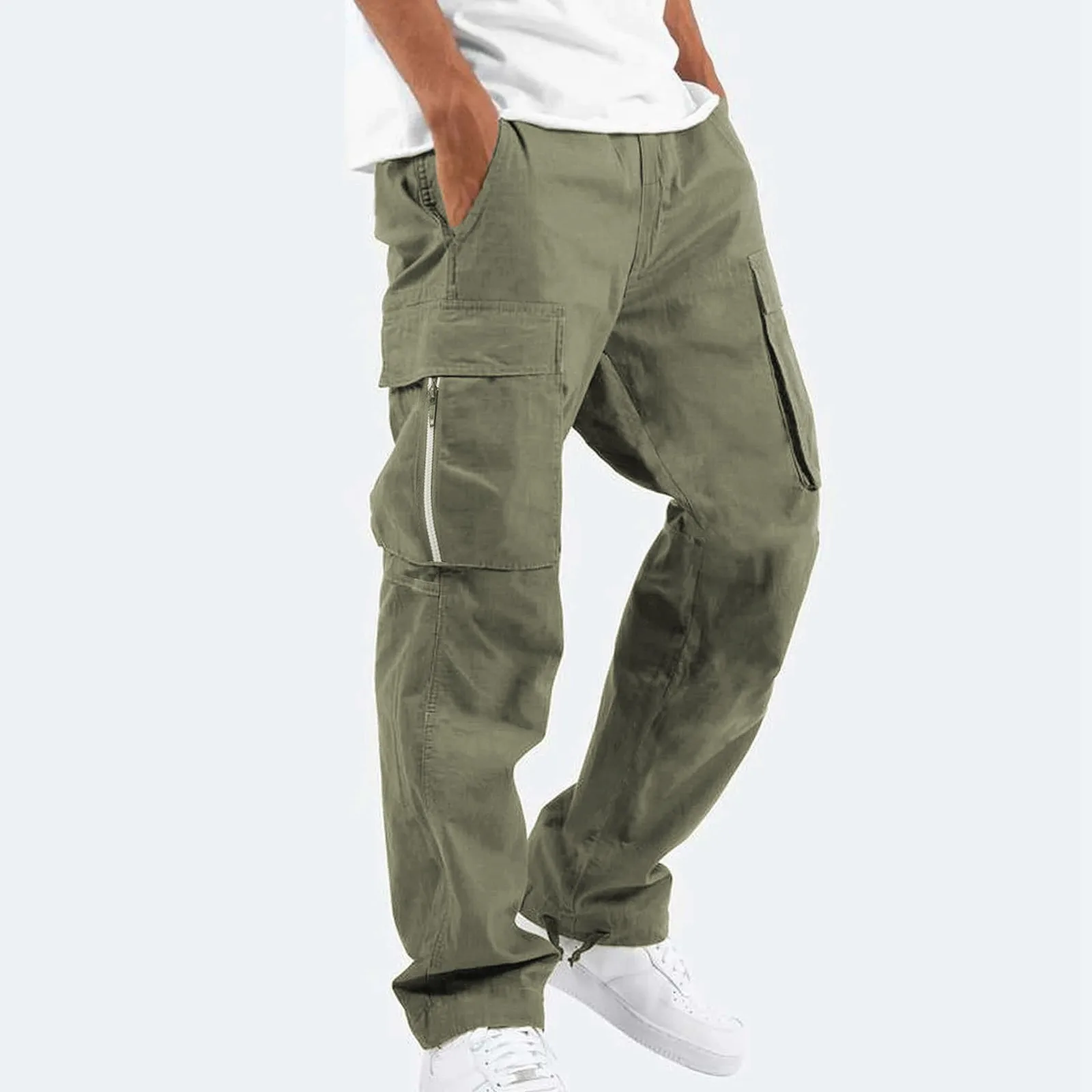 Männer Cargo hose Frühling Sommer Hose Freizeit hose einfarbige Hose männlich lose Harajuku Mode Jogging hose Streetwear