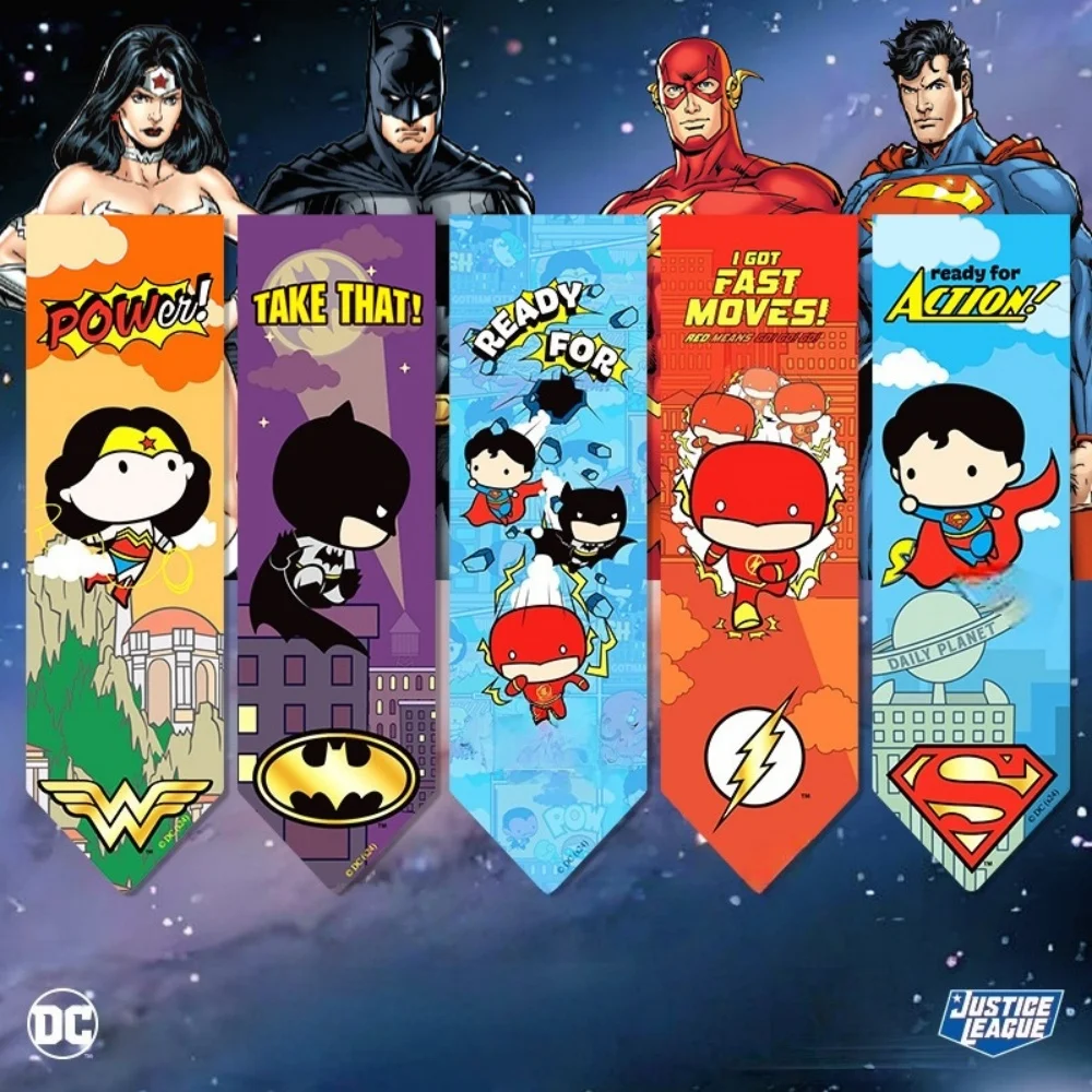 10pcs/pack Genuine DC Justice League Paper Book Marks Superhero Series Bookmarks for Pages Books Readers Student Stationery Gift