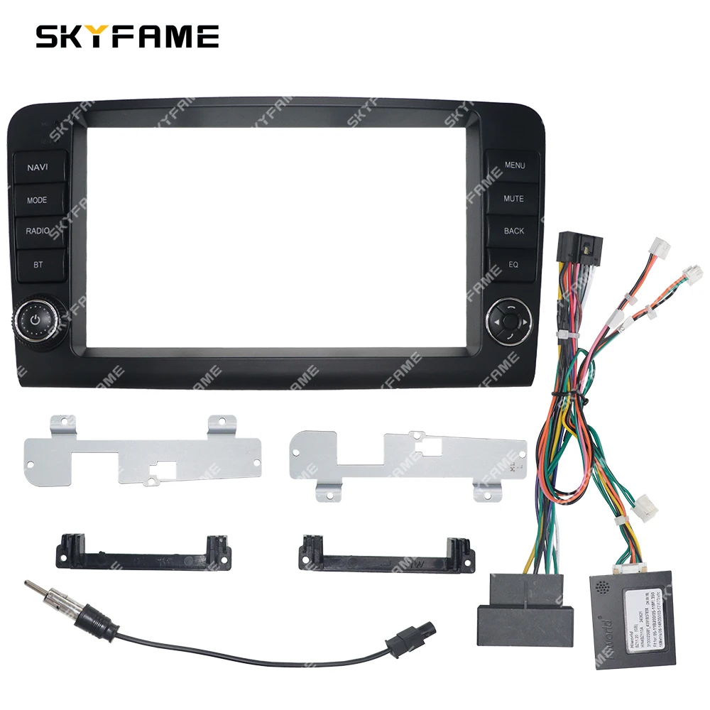 SKYFAME Car Frame Fascia Adapter Canbus Box Decoder For Benz ML GL ML350 GL320 X164 W164 Android Radio Dash Fitting Panel Kit