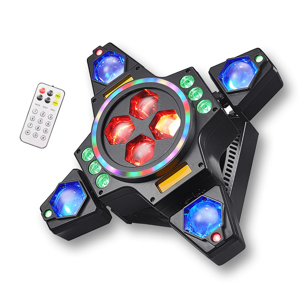 LED 6IN1 Effect Bee Eye Stage Light 100W Beam Laser Projection Lights DMX Control Disco DJ Flash For Family Party Bar Christmas
