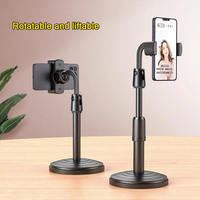 Mobile Phone Desktop Stand Live Broadcast Overhead Adjustable Lifting Telescopic Selfie Rotating Aluminum Alloy Support Frame