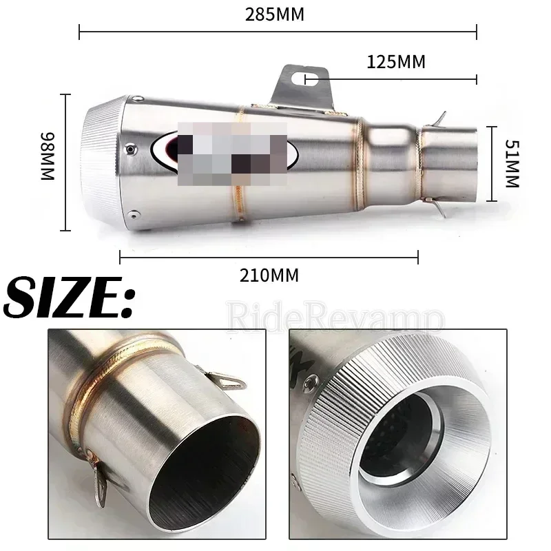 Motorcycle Modified Locomotive Intuitive Large Displacement General M4 Exhaust Pipe General Suitable for K7 K8 Z900 800 CBR1000